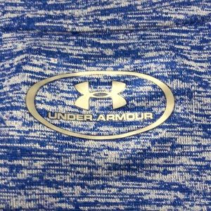 Blue Under Armour exercise tee.